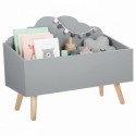 Mueble Infantil Baúl Douceur Color Gris con Forma de Nube 58x45x28 cm