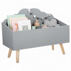 Mueble Infantil Baúl Douceur Color Gris con Forma de Nube 58x45x28 cm