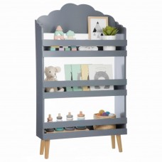 Mueble Infantil Estantería Librería Douceur 3 Estantes Gris 58x100x18 cm