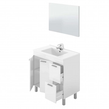 Pack Baño Blanco Mueble Abierto