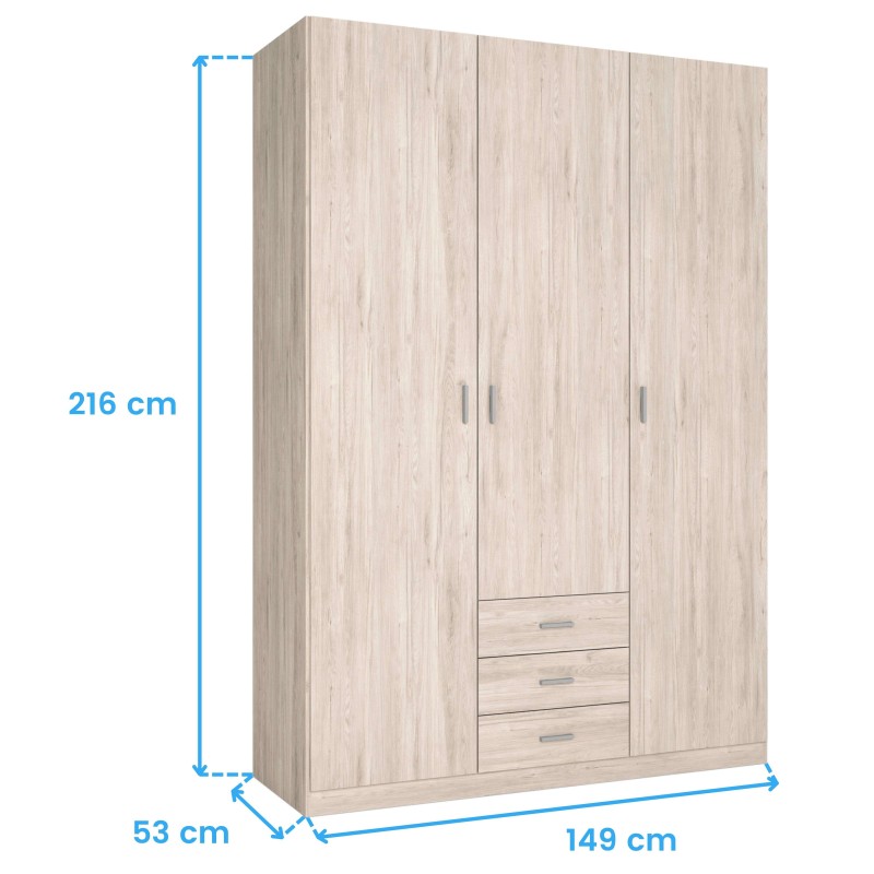 Armario Roma 3P Cotas