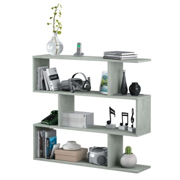 Estantería baja Athena color cemento 110x97x24 cm