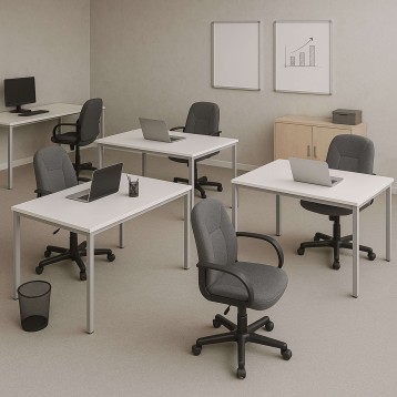 Silla Oficina Gris Ambiente 1