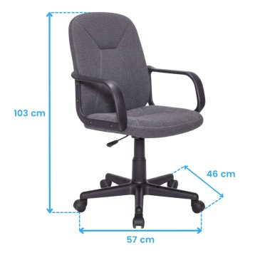 Silla Oficina Gris Cotas