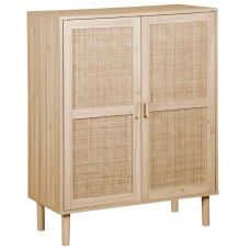 Mueble Auxiliar Pequeño Décor Pino y Rattan 80x110x40 cm