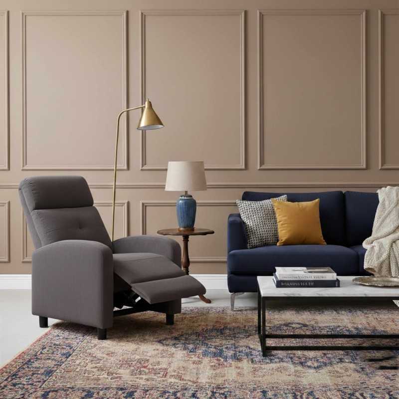 Sillón Relax Reclinable Denmark Salón Color Gris Sillón Relax Reclinable Denmark Salón Color Gris