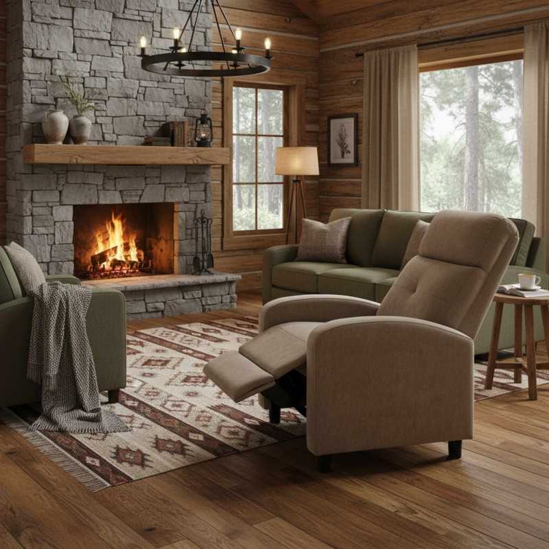 Sillón Relax Reclinable Denmark Salón Color Marrón Sillón Relax Reclinable Denmark Salón Color Marrón