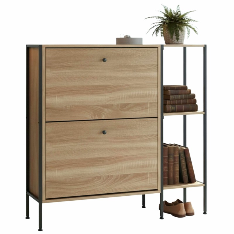 zapatero recibidor con estantería