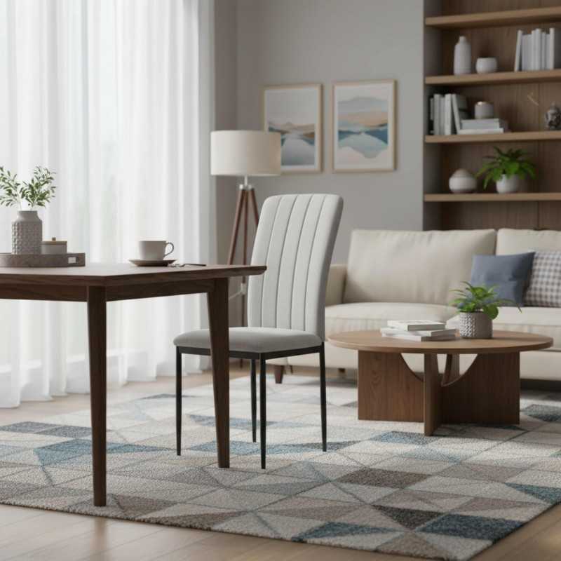 Silla De Comedor Trenton Estilo Contemporáneo Color Gris Ceniza