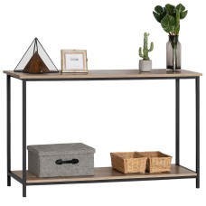 Mueble de Entrada Recibidor Consola Lofi Roble Cambrian y Negro 106 cm