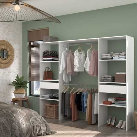 Vestidor Modular Custom Opción D+D Blanco 220x180 cm
