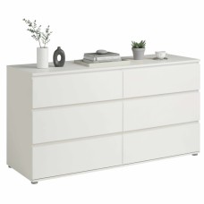 Cómoda Sven con 6 Cajones Blanco Mate 151x82 cm Cómoda Sven con 6 Cajones Blanco Mate 151x82 cm