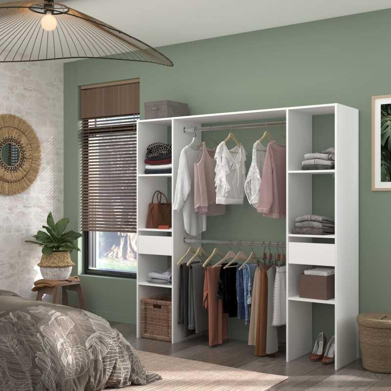 Vestidor Modular Custom Opción C+C Blanco 176x180 cm