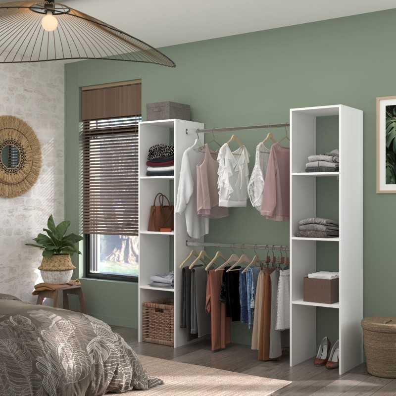 Vestidor Modular Custom Opción A+A Blanco 176X180 cm