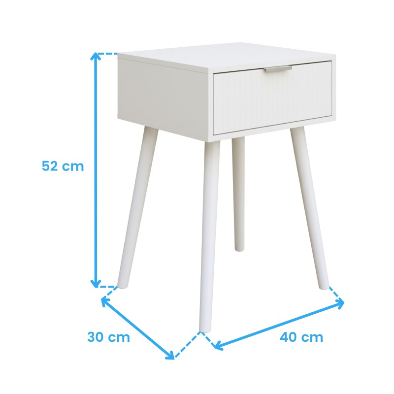 Mesita Frisa Blanco Cotas