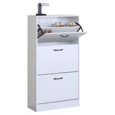 Mueble Zapatero Recibidor Sete 3 Puertas Blanco Mate 60 cm