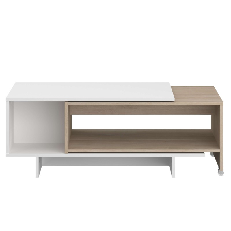 Mesa de centro con tapa deslizante frontal sin decoracion