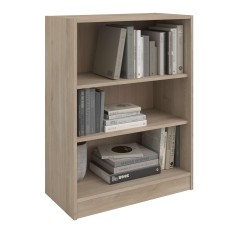 Estantería Baja Veltis 3 espacios Roble Japonés 79x106x40 cm