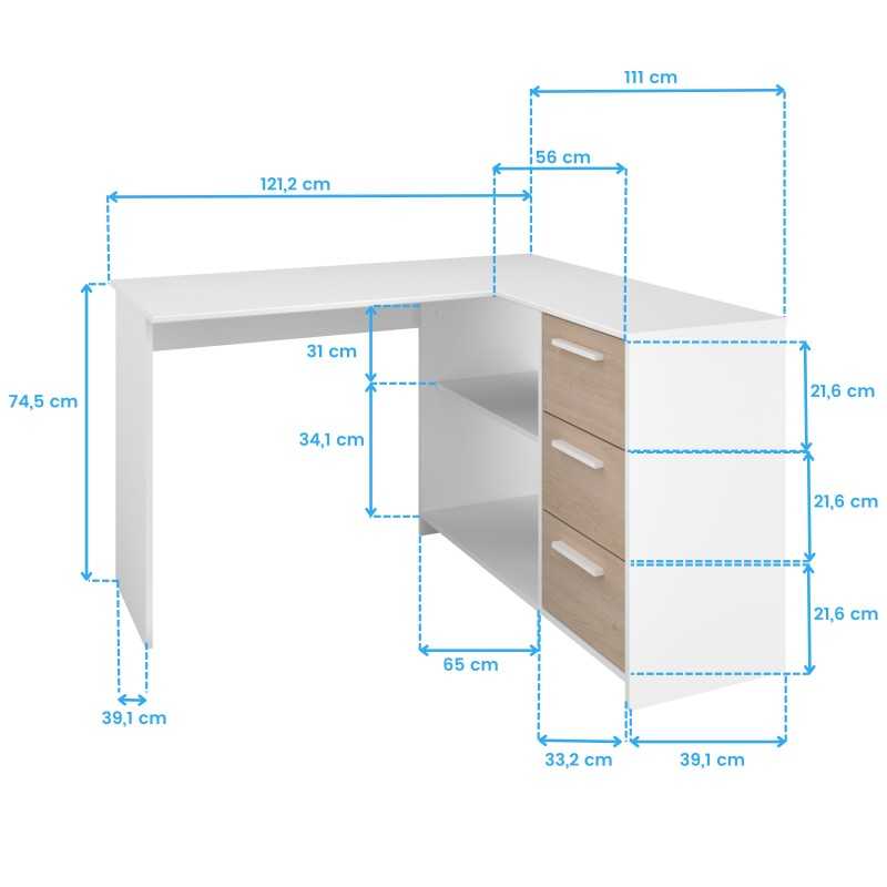 mesa escritorio cotas