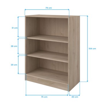 Estanteria oficina con puertas cotas 2