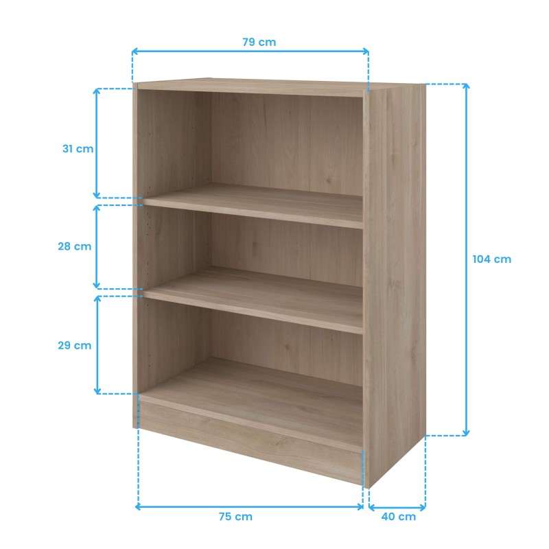 Estanteria oficina con puertas cotas 2