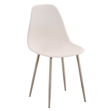 Sillas Taho Estilo Nórdico de Salón Color Beige y Madera Claro