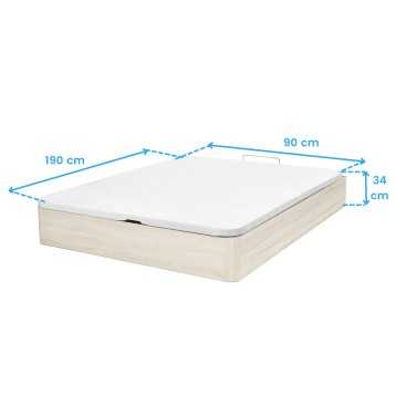 Canape Duo 90x190 color artico cotas