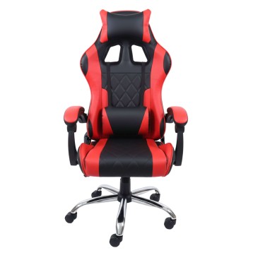 Silla Gaming Roja y Negra frontal