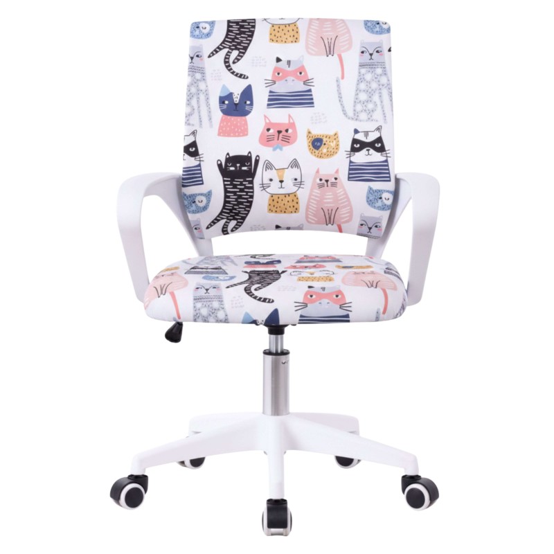 Silla Juvenil Dibujos Gatos frontal