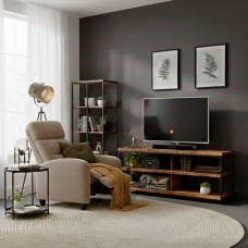 Pack 3 Muebles Salón Comedor Color Roble Cambrian y Negro