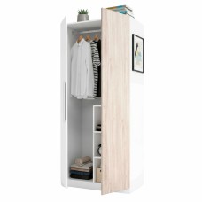 Armario Juvenil Estelle 2 Puertas 90 cm Blanco Roble