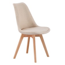 Silla Comedor o Salón Bistro Estilo Nórdico Color Beige