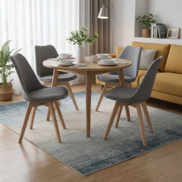 silla bistro gris ambiente