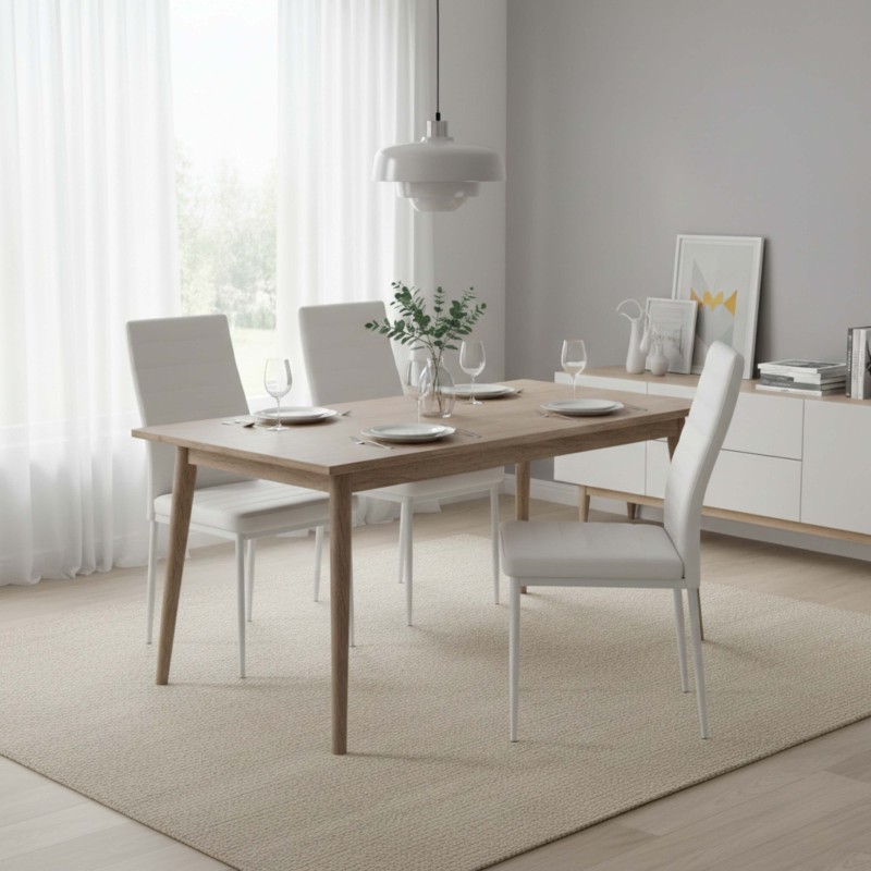 Silla de Comedor Avat Moderna en Color Blanco
