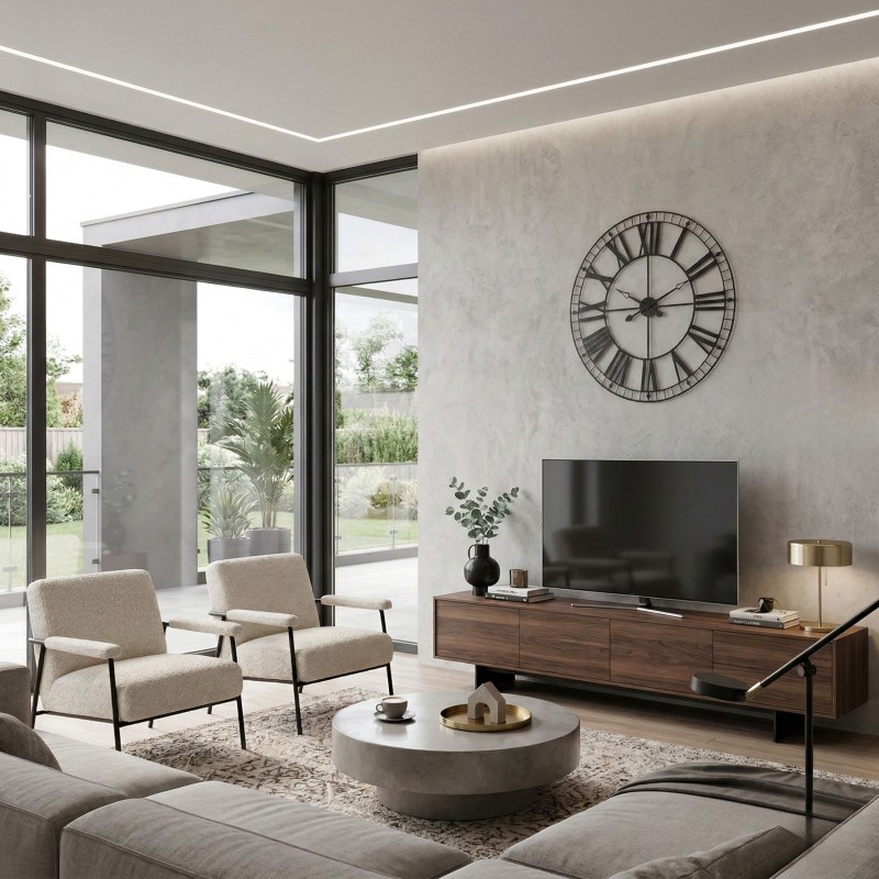 Reloj de pared Tibor Color Negro 88 cm