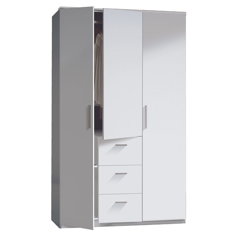 Armario habitación dormitorio color blanco brillo 200x120x52 Armario habitación dormitorio color blanco brillo 200x120x52