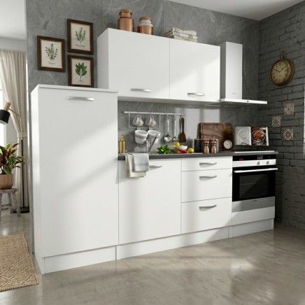 Cocina modular Eko 6 módulos color blanco mate 240 cm