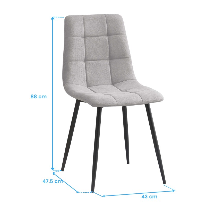 Silla Salón Comedor Portland Color Gris Silla Salón Comedor Portland Color Gris