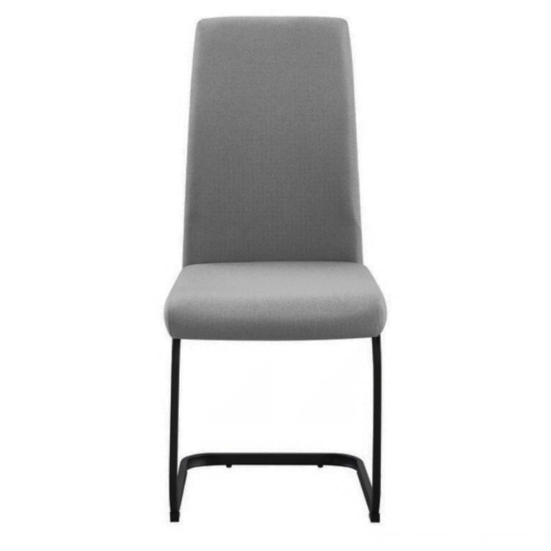 Silla Salón Comedor Tacoma Color Gris Estilo Minimalista con Respaldo Ergonómico