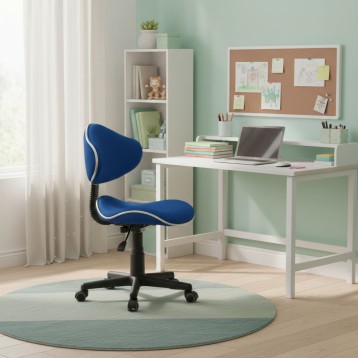 silla bambola azul ambiente