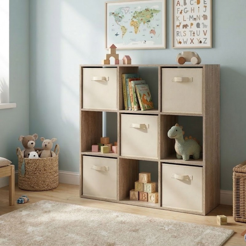 estanteria 5 cajones roble ambiente 1