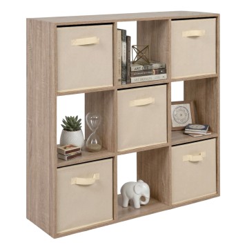 estanteria 5 cajones roble portada