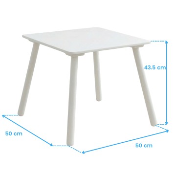 conjunto mesa y 2 sillas infantiles cotas