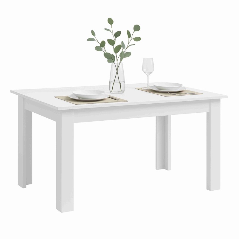 Pack 4 Muebles Salón Completo Opole Blanco Mate y Roble Claro Diseño Nórdico