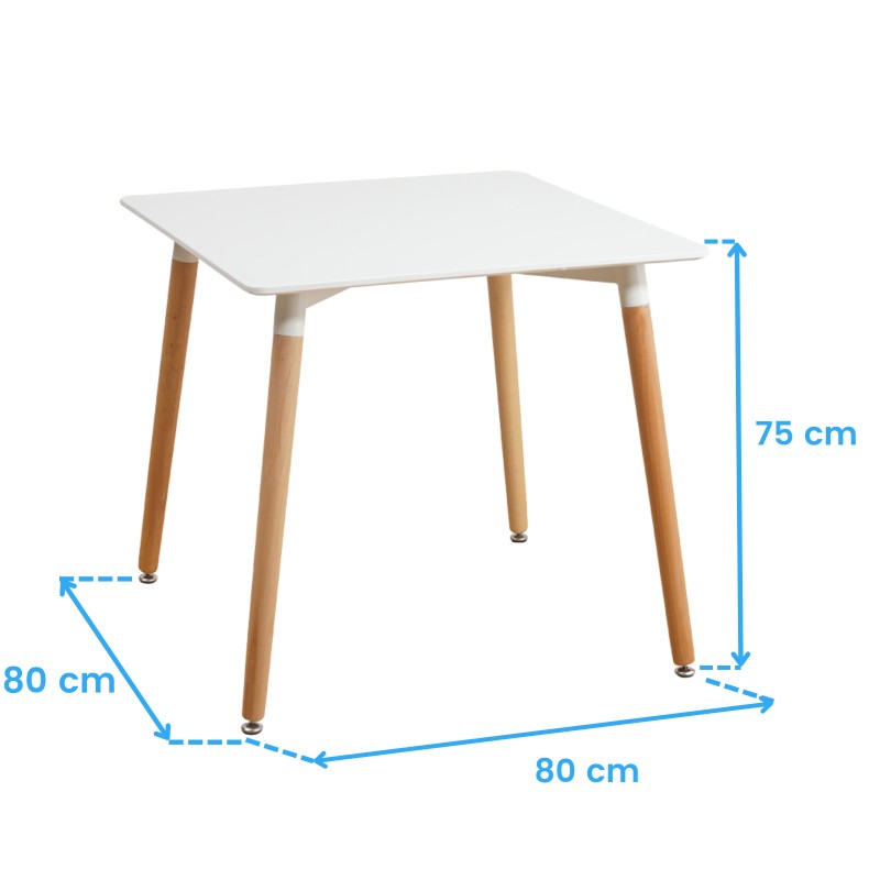 mesa de cocina cuadrada copi cotas
