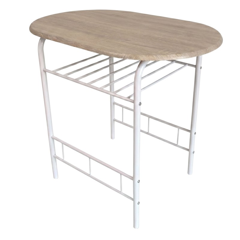 Mesa de Conjunto Mesa Cocina y 2 Sillas Butterfly Color Blanco y Roble Sonoma