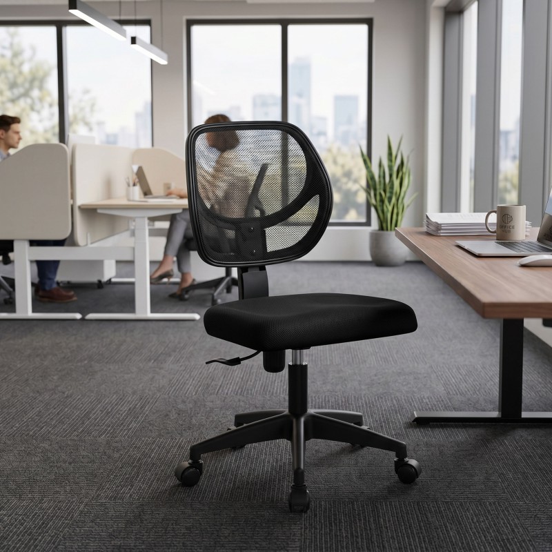 Silla Estudio Oficina Giratoria Dinamic Color Negro