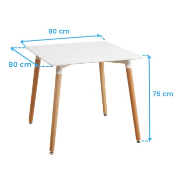 mesa de cocina cuadrada copi cotas