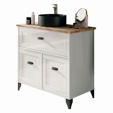 Mueble de Baño con Patas Siena Cottage 82 cm (Con Lavabo Negro)