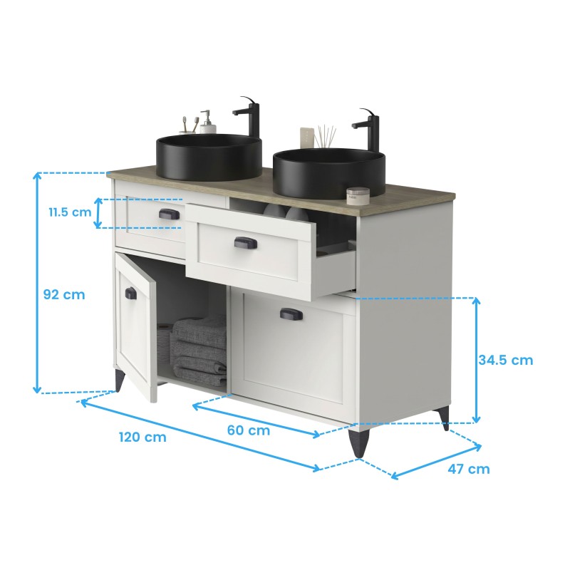 mueble baño toscana cotas
